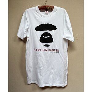 Bathing Ape Aape Universe Men's XXS White Short Sleeve Tee T-Shirt New